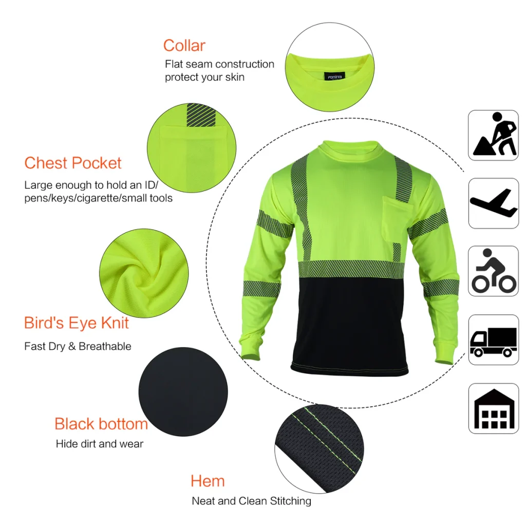 Why Long Sleeve Safety Shirts Provide Superior Protection for Industrial and Outdoor Work