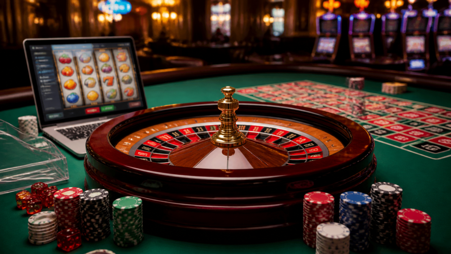 Le Tendenze dei Nuovi Casino Online nel Mercato Italiano Casino gaming scene with slot and table game elements